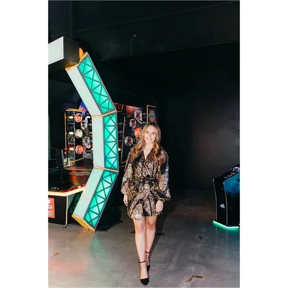 Buddy Love | Sequin Wrap Dress. - Picture 8 of 10